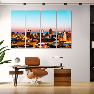Milwaukee skyline print, Milwaukee prints canvas, Milwaukee art print, Milwaukee canvas print, Milwaukee photo print, Milwaukee cityscape
