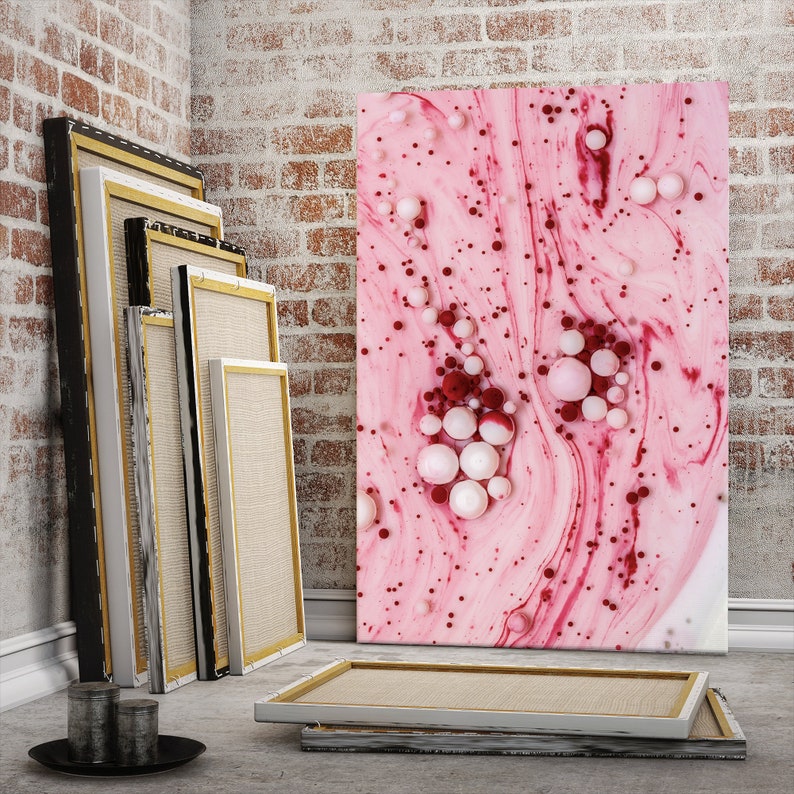 Beautiful Pink Abstract Wall Art for Living Room Etsy