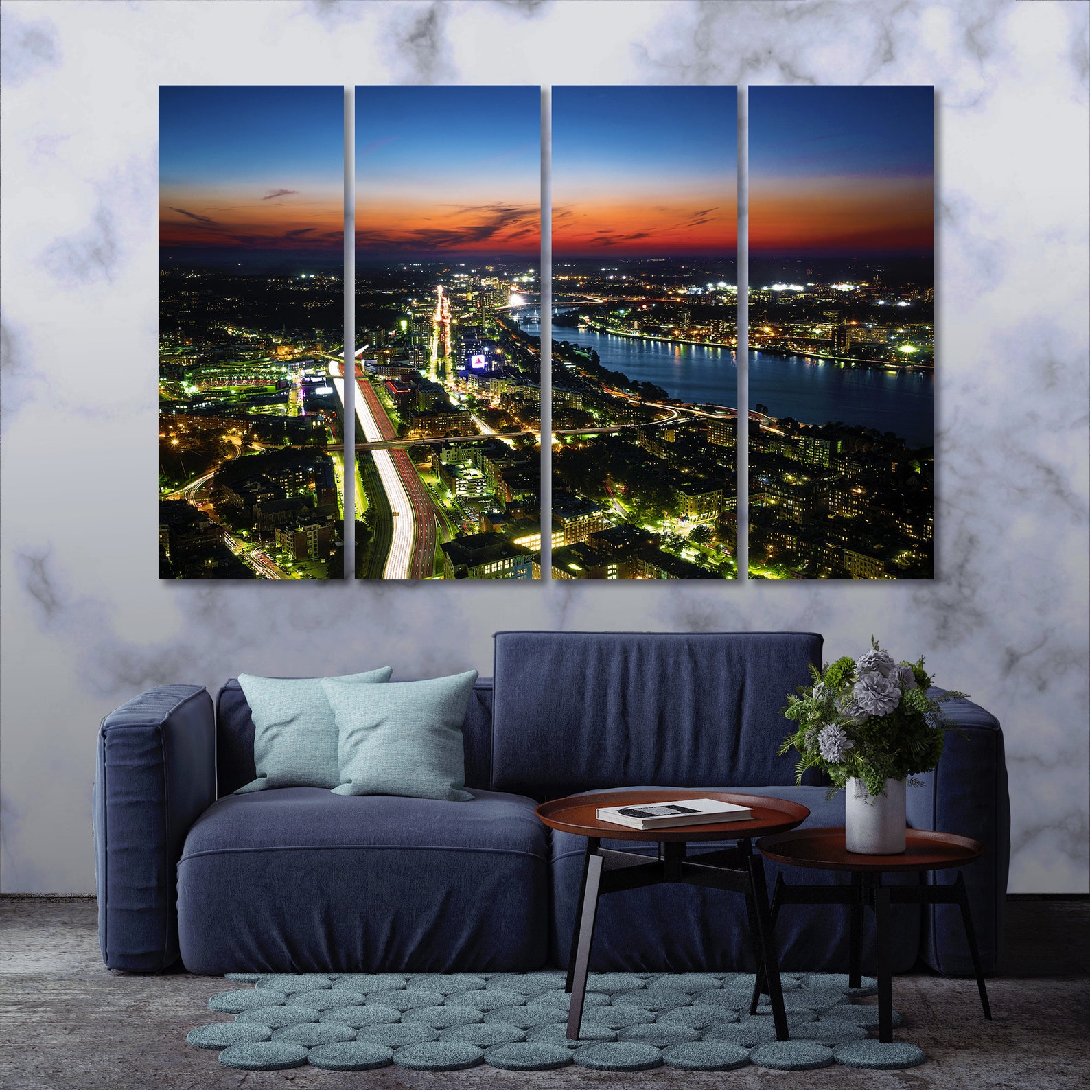 Boston Skyline Boston Wall Art Boston Wall Decor Boston Home Etsy