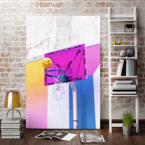Funny Basketball Art canvas wall decor, Basketball print canvas, Basketball modern wall art, Basketball design decor for wall