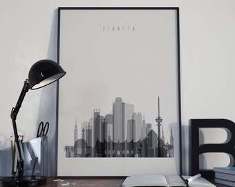 Jakarta Art Jakarta Watercolor Jakarta Wall Art Jakarta Multicolor Jakarta Print Jakarta Wall Decor Jakarta Poster Jakarta Home Decor