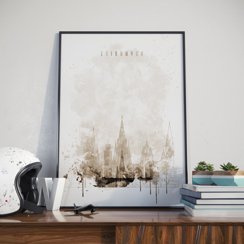 Edinburgh scotland edinburgh wall decor edinburgh wall art Etsy