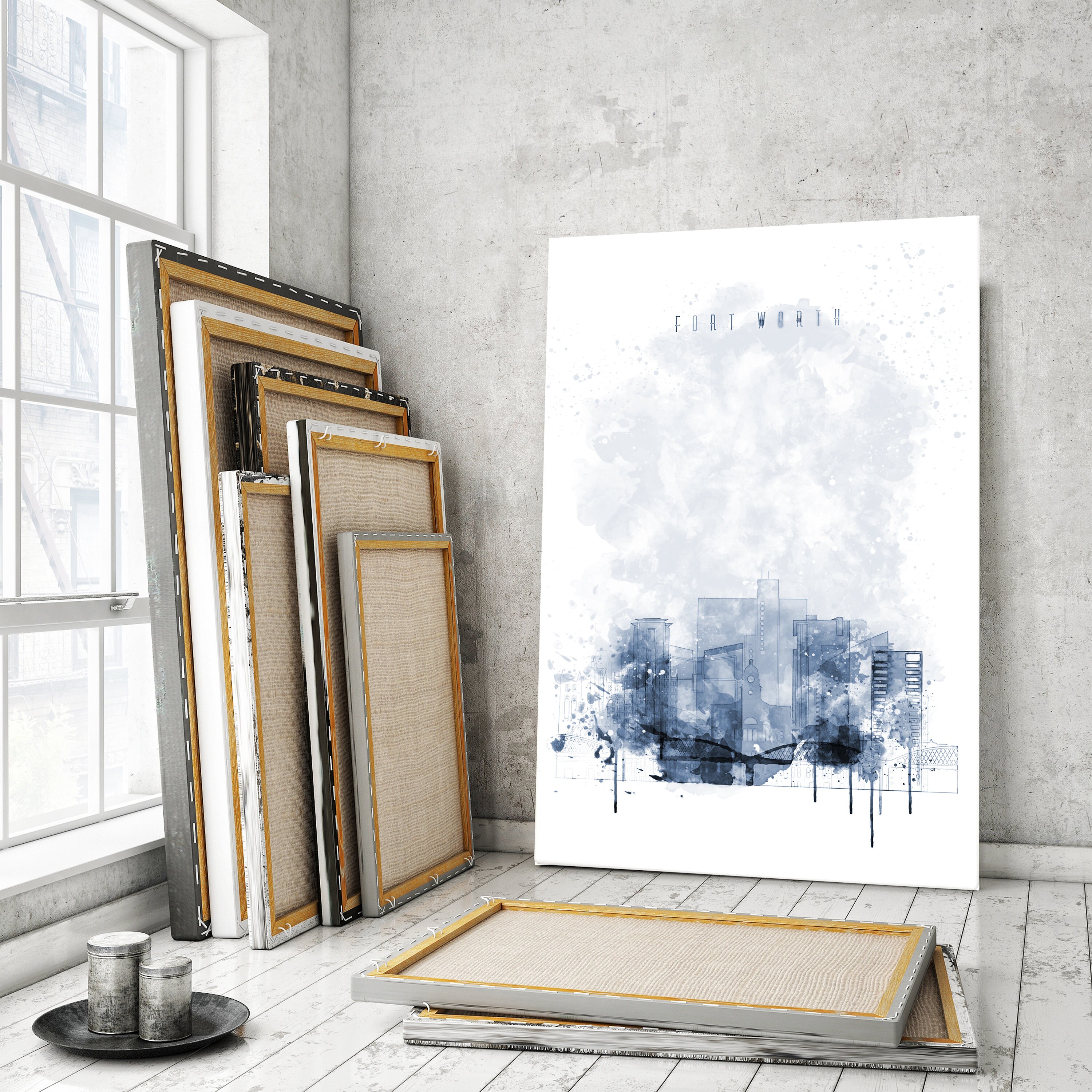 Fort Worth wall decorating Texas art prints on canvas Fort Etsy