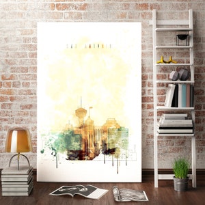San Antonio wall art home decor, Texas print canvas art, San Antonio watercolor artwork, San Antonio print city, San Antonio original decor
