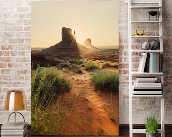 Monument Valley Canvas Print, Southwest Desert Sunset Wall Art