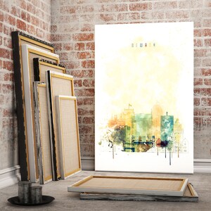 Newark modish art for home, New Jersey print watercolor city, Newark art on canvas, Newark watercolor print canvas, Newark artwork print