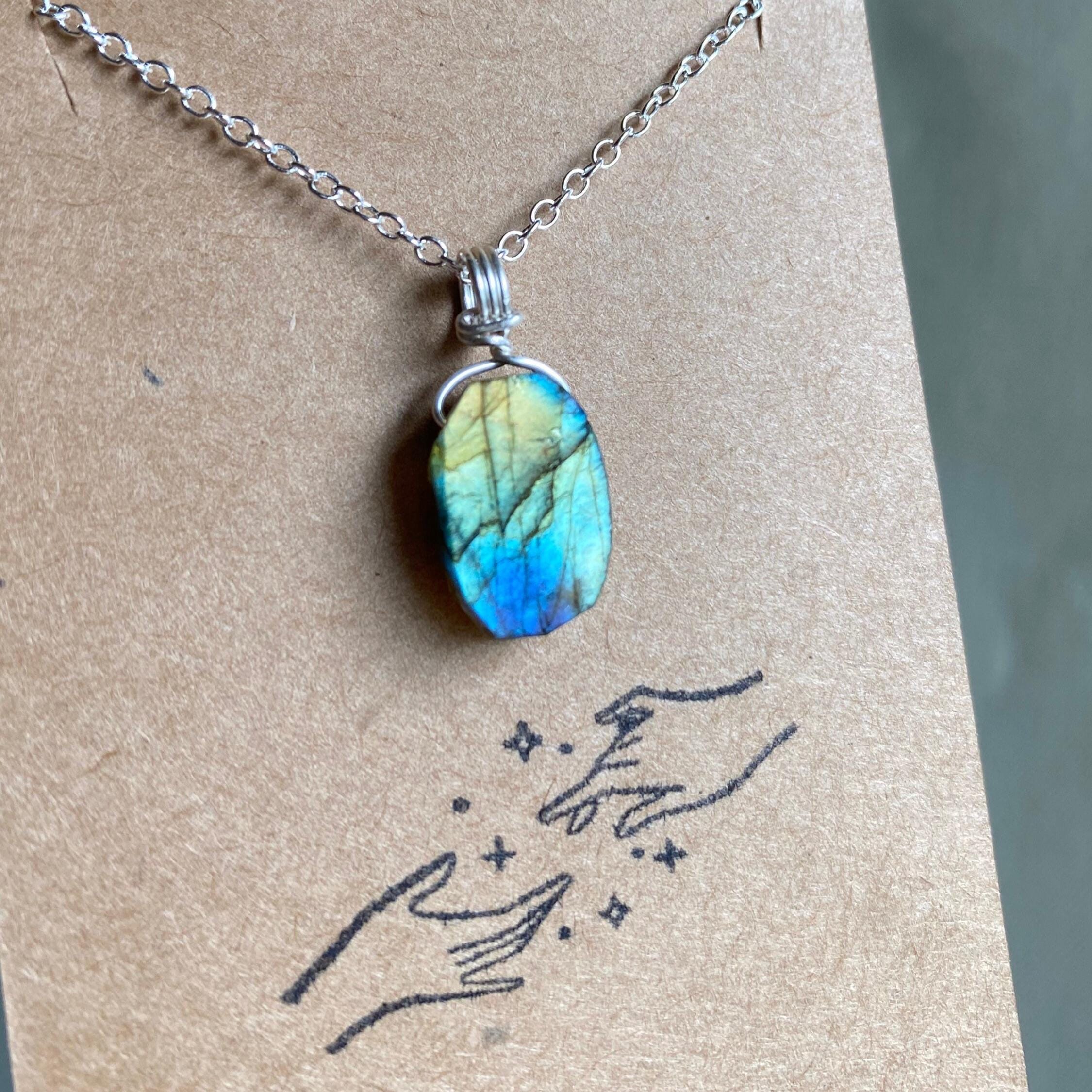 Collane e pendagli di lusso in argento sterling pietra principale labradorite | Acquisti Online su