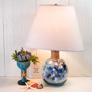 Don Julio Blanco Ocean Beach Table Lamp |  Home Decor | Shop Up-cycled | Shop Handmade | Shop One Of A Kind Gift