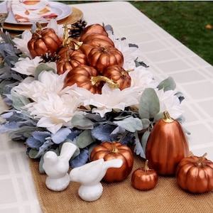 Copper and Gold Pumpkins | Fall Decorations | Thanksgiving Pumpkins | Fall Copper Pumpkins
