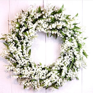 Silk Lily of the Valley Spring Wreath Lily of the Valley Wedding Wreath