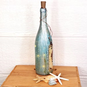 Mermaid Tears Apothecary Up-cycled Bottle Light Up-cycled Wine Bottle ...