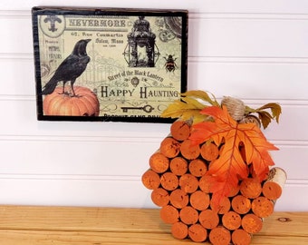 Geüpcyclede kurkpompoenen: handgemaakte herfstdecoraties