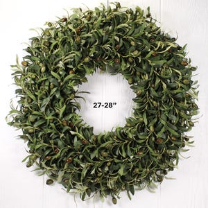 14&quot;, 18&quot;, 22, 24&quot; and 28&quot; Everlasting Olive Branch and Rosemary Wreath | Modern Farmhouse Wreath | Everyday Wreath | Everlasting Wreath