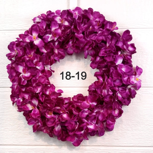 Aloha! Ghirlanda di orchidee magenta / Decorazione tropicale hawaiana, regalo per l'inaugurazione della casa