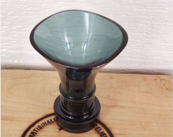 Upcycled Johnnie Walker Bottle Shot Glass with Black Resin Base