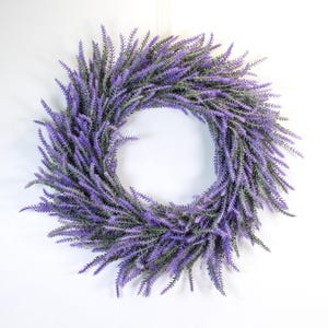 12&quot;, 16&quot;, 20&quot; and 24&quot; Everlasting Lavender Wreath | Modern Farmhouse Wreath | Everyday Wreath | UV Resistant  Wreath | Candle Wreath