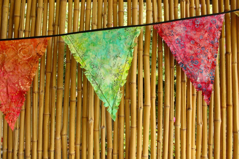 Colourful Boho Batik Bunting Flags Party Bunting Hippy Etsy