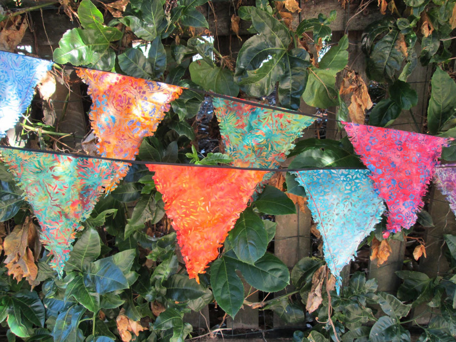 Colourful Boho Batik Bunting Flags Party Bunting Hippy Etsy