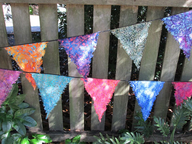 Colourful Boho Batik Bunting Flags Party Bunting Hippy Etsy