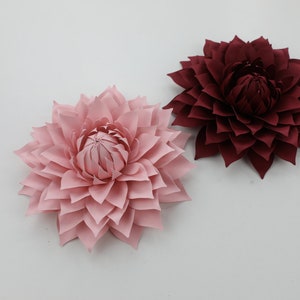 Mini Dahlia 1 Modello Fiore di carta Piccolo/Medio/Grande PNG SVG DXF Studio3 Wedding Party Birthday Decor