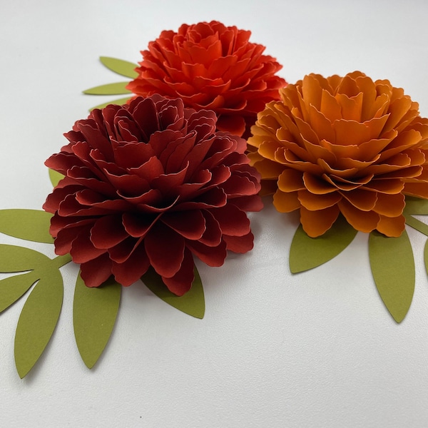 Mini Marigold Template Paper Flower Small/Medium/Large PNG SVG DXF Studio3 Wedding Party Birthday Decor