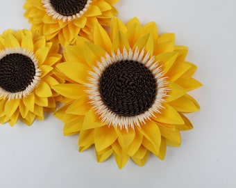 Mini plantilla de girasol flor de papel pequeña/mediana/grande PNG SVG DXF Studio3 boda fiesta cumpleaños decoración bestseller