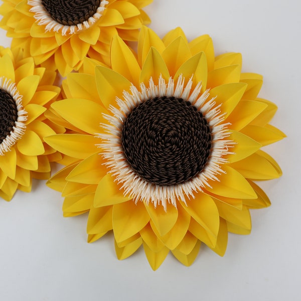 Mini Sunflower Template Paper Flower Small/Medium/Large PNG SVG DXF Studio3 Wedding Party Birthday Decor Bestseller