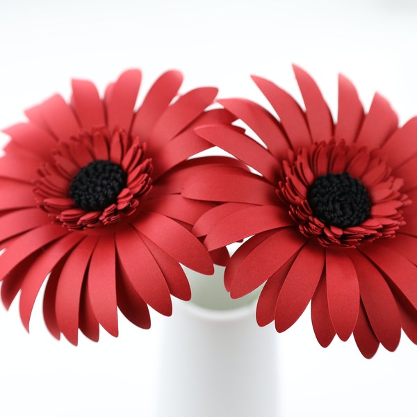 Mini Gerbera Daisy Template Paper Flower Small/Medium/Large PNG SVG DXF Studio3 Wedding Party Birthday Decor Bestseller