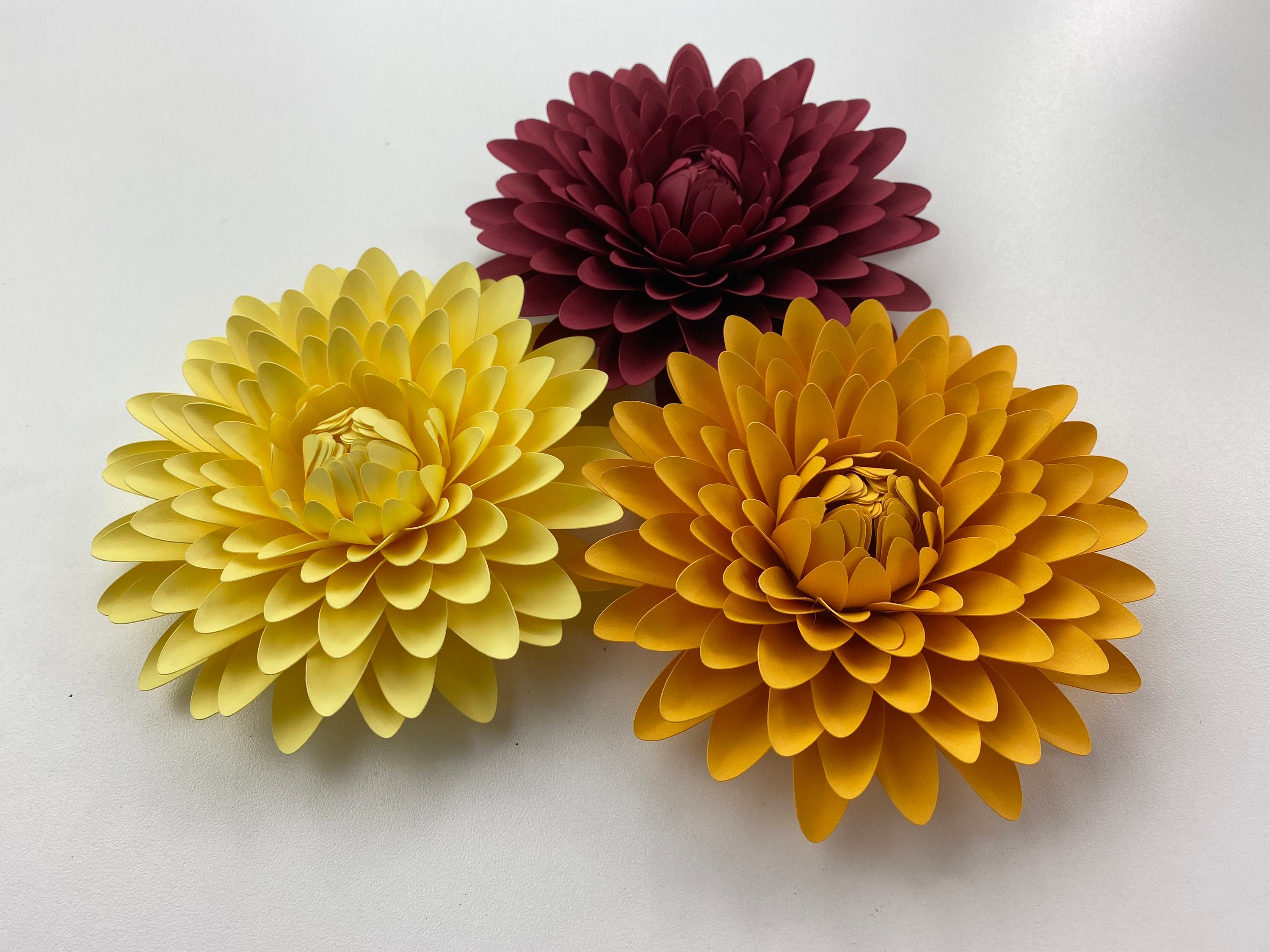 Mini Chrysanthemum 2 Template Paper Flower Small/medium/large Etsy