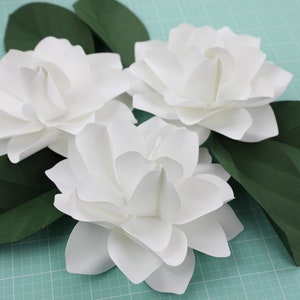 Mini Gardenia Template Paper Flower Small/Medium/Large PDF PNG SVG dxf Studio3 Wedding Party Birthday Decor