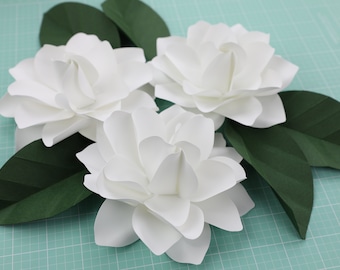 Mini Gardenia Template Paper Flower Small/Medium/Large PDF PNG SVG dxf Studio3 Wedding Party Birthday Decor