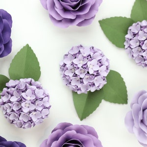 Mini Hydrangea Petal Template Paper Flower Small/medium/large PNG SVG