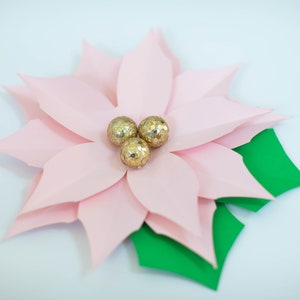 Mini Paper Poinsettia Template PDF PNG SVG | Cricut &amp; Silhouette Compatible | Handmade Christmas ...