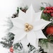 Mini Paper Poinsettia Template PDF PNG SVG Cricut &amp; Silhouette Compatible Handmade Christmas ...