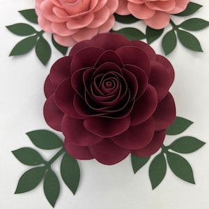 Modello Camelia Rose #1 PDF SVG DXF Png Pdf Studio3 Decorazione di compleanno festa di nozze