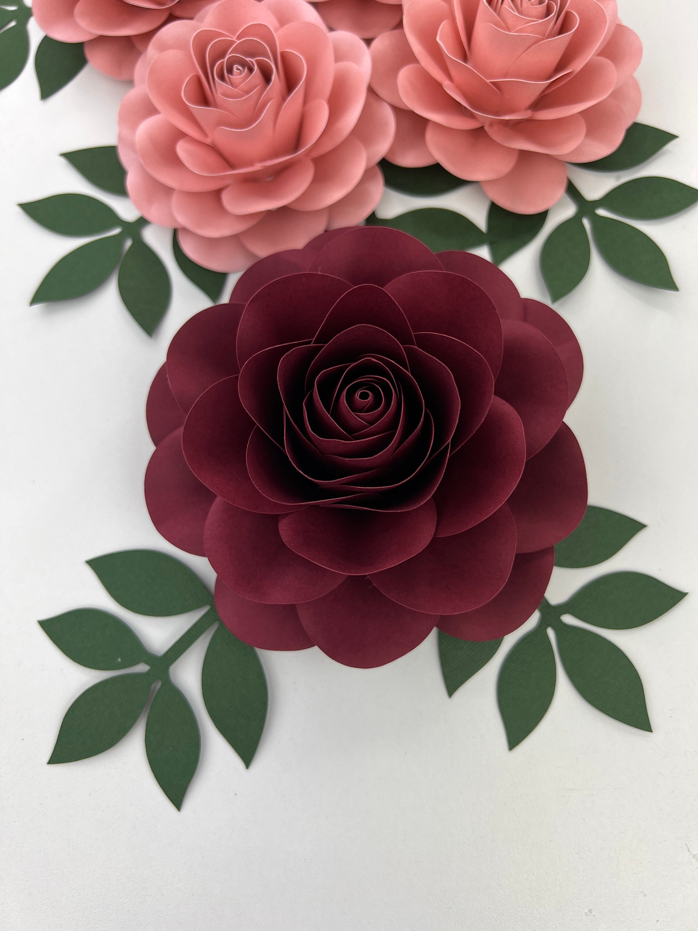 Mini Paper Rose Bouquet / Ramo De Rosas De Papel / Desk Flowers