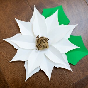 Mini Paper Poinsettia Template PDF PNG SVG | Cricut &amp; Silhouette Compatible | Handmade Christmas ...
