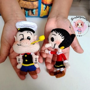 Amigurumi PATTERN POPEYE the sailor & OLIVE Oyl