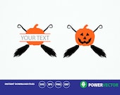 Halloween Pumpkin Svg. Halloween Face Svg. Halloween Clipart, Split Monogram Svg, DXf, Eps, Png Files