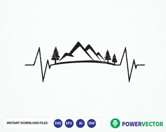 Free Free 245 Mountain Heartbeat Svg SVG PNG EPS DXF File