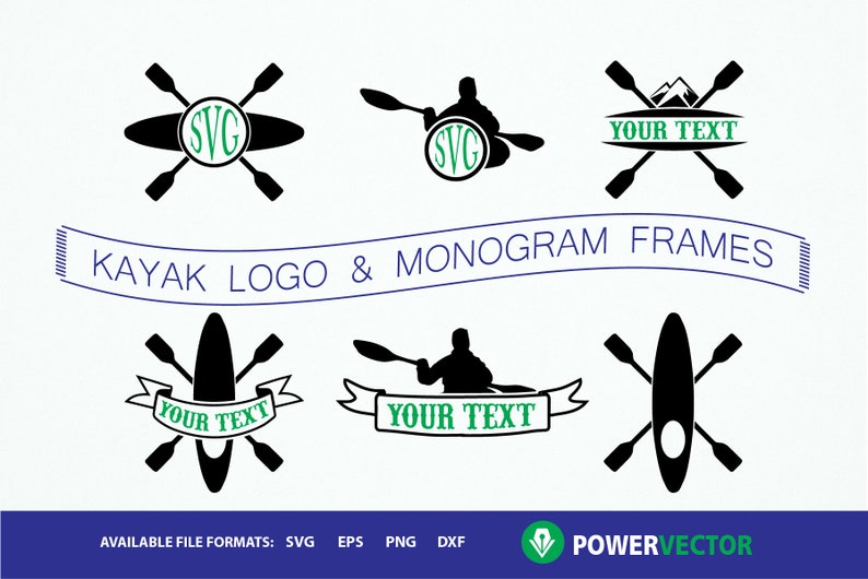 Kayak Logo Svg File Kayak Monogram Svg Kayak Clipart Kayak | Etsy