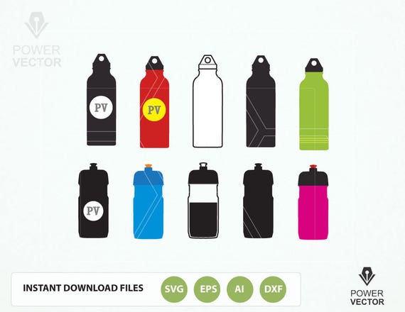 Download Water Bottle Print And Cut File Monogram Base Design Instant Etsy
