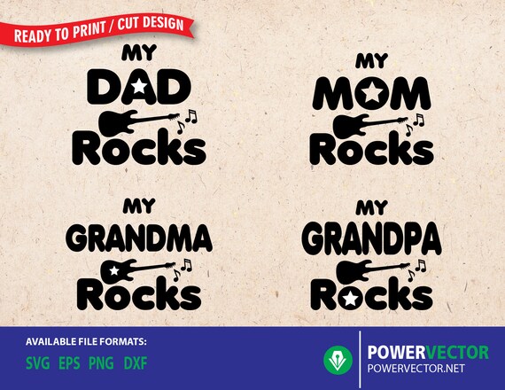 Download Baby Shirt Design My Dad Rocks Mam Grandma Grandpa Rocks Etsy