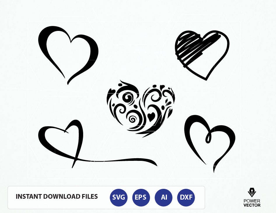 Download Hearts Cut File. Heart Svg File. Heart Png File. Love ...