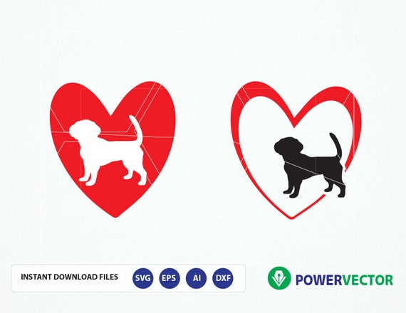 Download I Love My Dog Svg Dog Heart Svg Pet Svg Dog Clipart Files Etsy PSD Mockup Templates