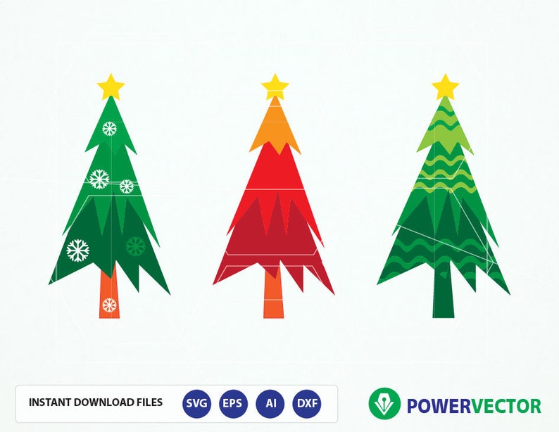 Download Free Christmas Tree Svg Print And Cut Files Christmas Svg Cut Etsy SVG DXF Cut File