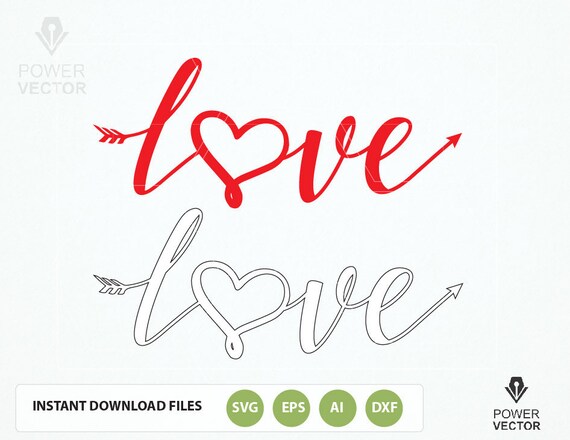 Download Love typography dxf. Love arrow svg Love tumbler design ...