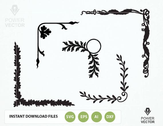 Download Svg Vintage Floral Design Elements Vintage Floral Corners Etsy