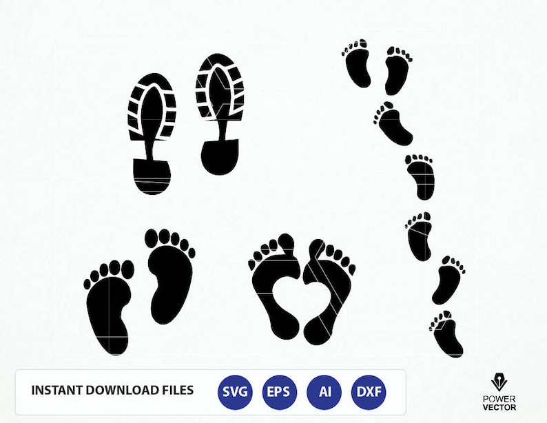 Download Human Footprints. Shoe prints Svg. Baby footprint svg file ...