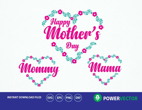 Svg Happy Mother S Day Print Or Cut File Mother S Day Etsy